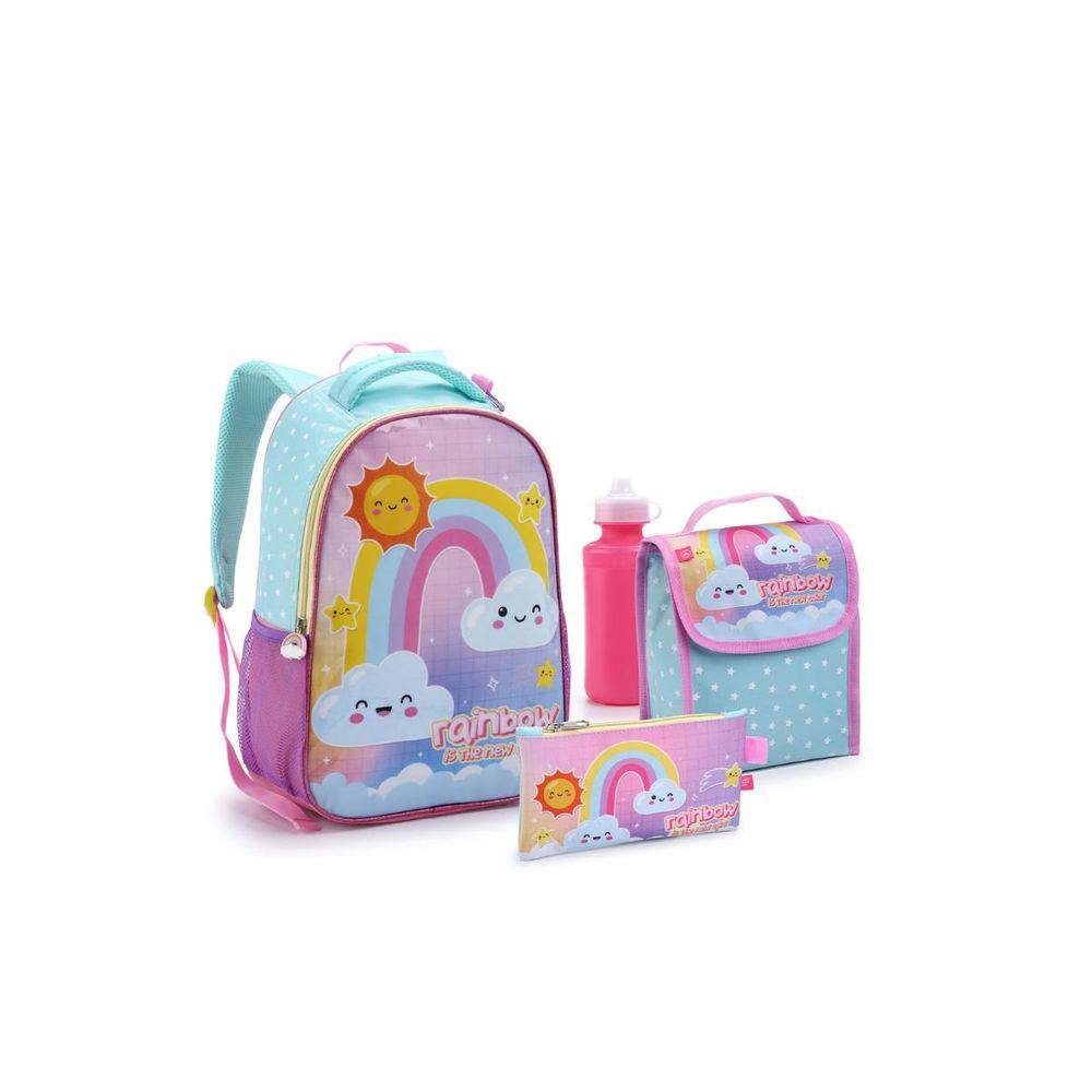 Kit Escolar Arco Iris 5 Itens
