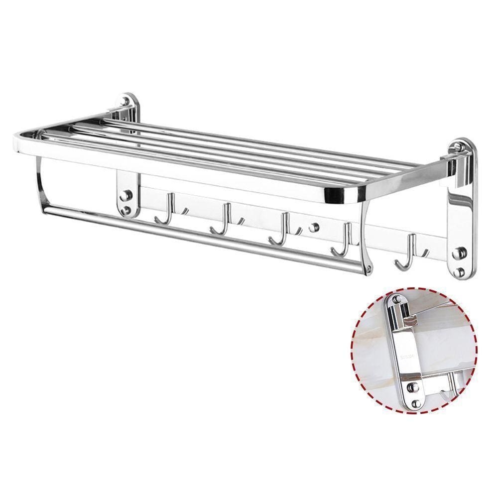 Toalheiro Varal Roupa Suporte Inox Gancho