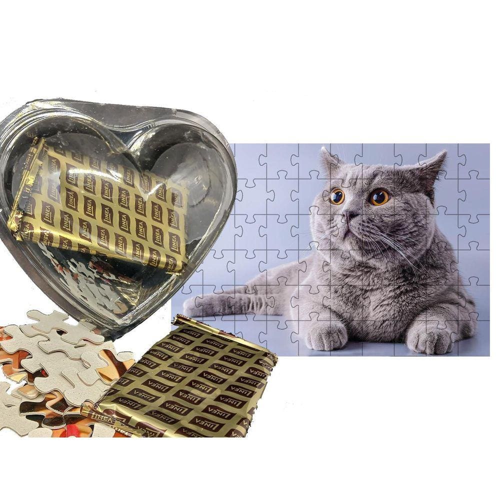 Presente Páscoa Diet Chocolate Idosos + 1 Quebra-Cabeça Gato