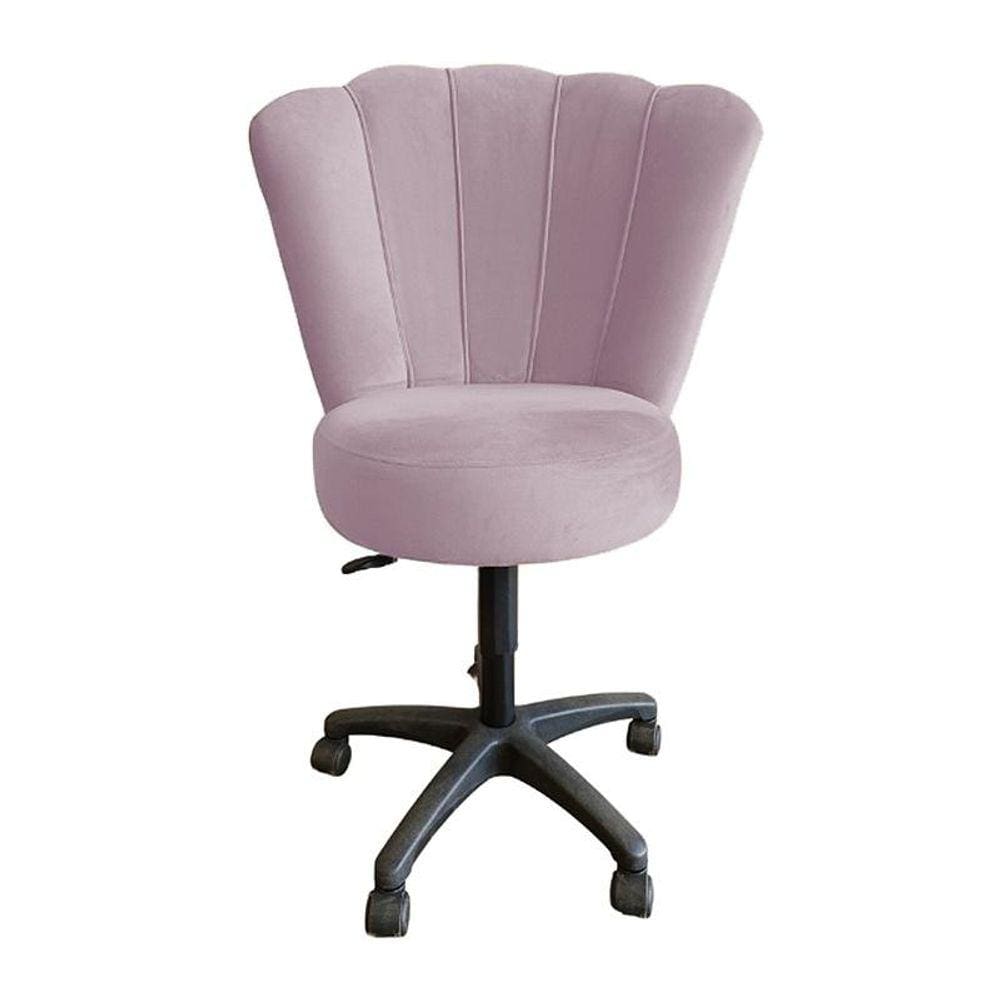 Cadeira Mocho Para Estética Escritório Veludo Rose - LM DECOR