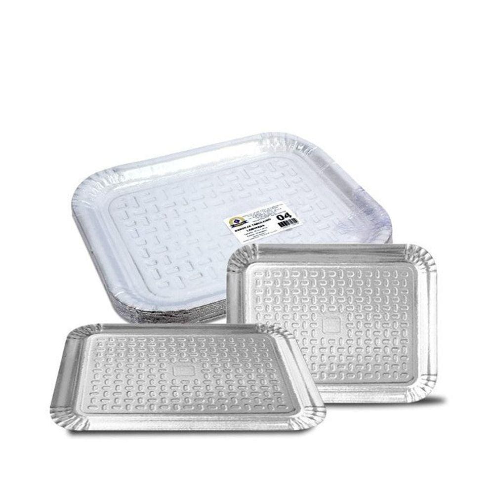 Bandeja Prata 20x25 Com 10 Unidades - SK