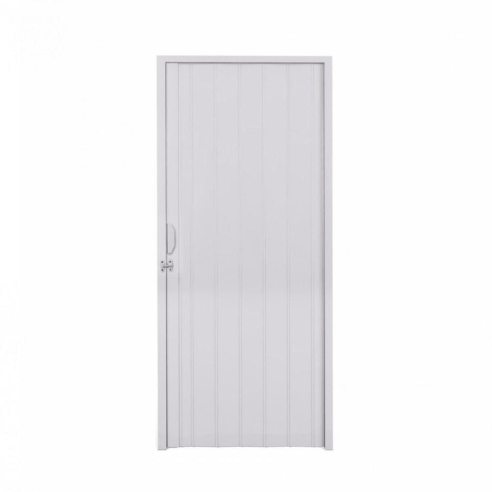 Porta Sanfonada PVC Polifort 210 x 90cm Cinza
