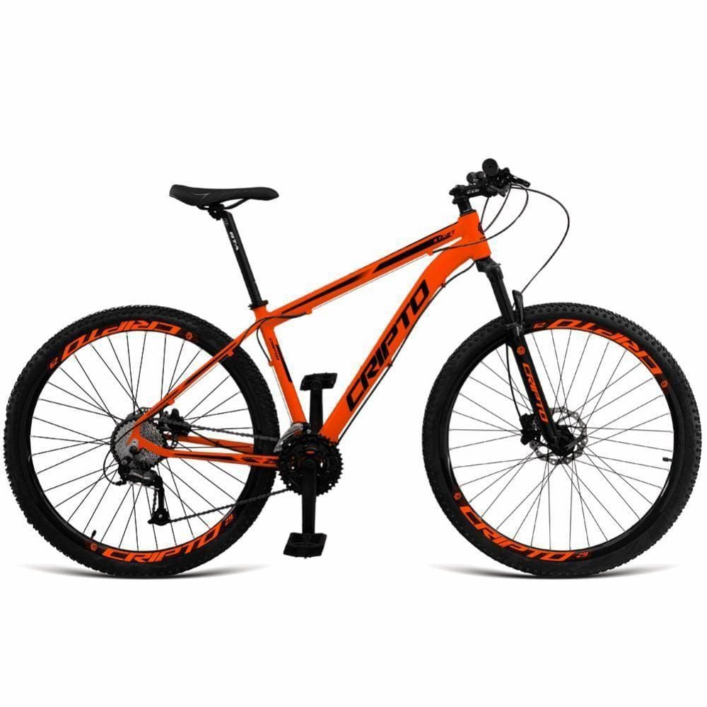 Bicicleta Aro 29 Cripto 24v Acera Freio Hidraulico Trava-k7 - Laranja-preto - 15" Laranja-preto