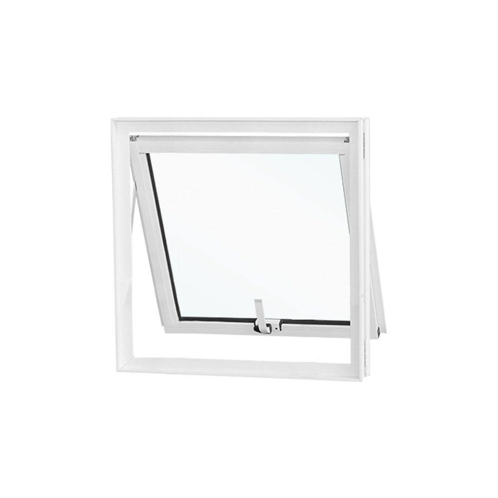 Janela Maxim-ar Abertura Central Premium 1 Folha Vidro Mini Boreal 50x50cm CRV Portas e Janelas