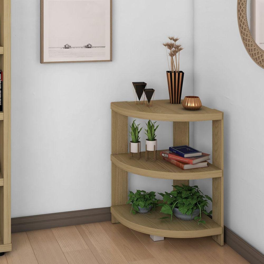 Mesa de Canto com 3 Prateleiras Wind Olmo