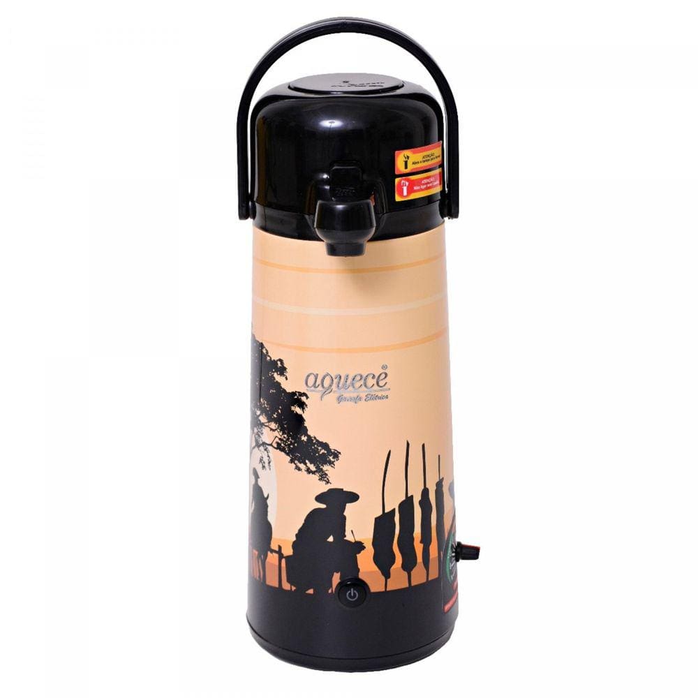 Garrafa Elétrica Premium 220V Aquece Decorada - Tradição
