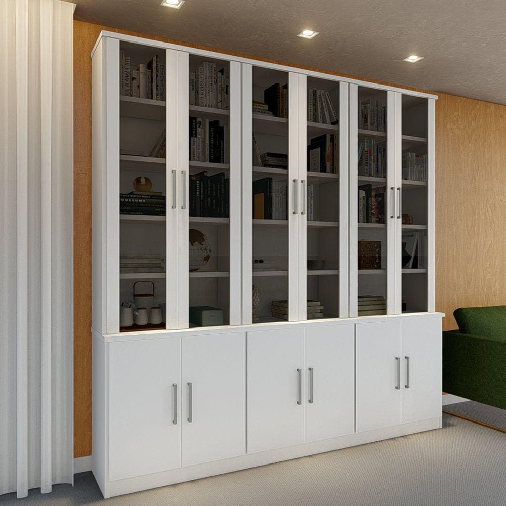Estante de Livros 12 Portas Foscarini Branco