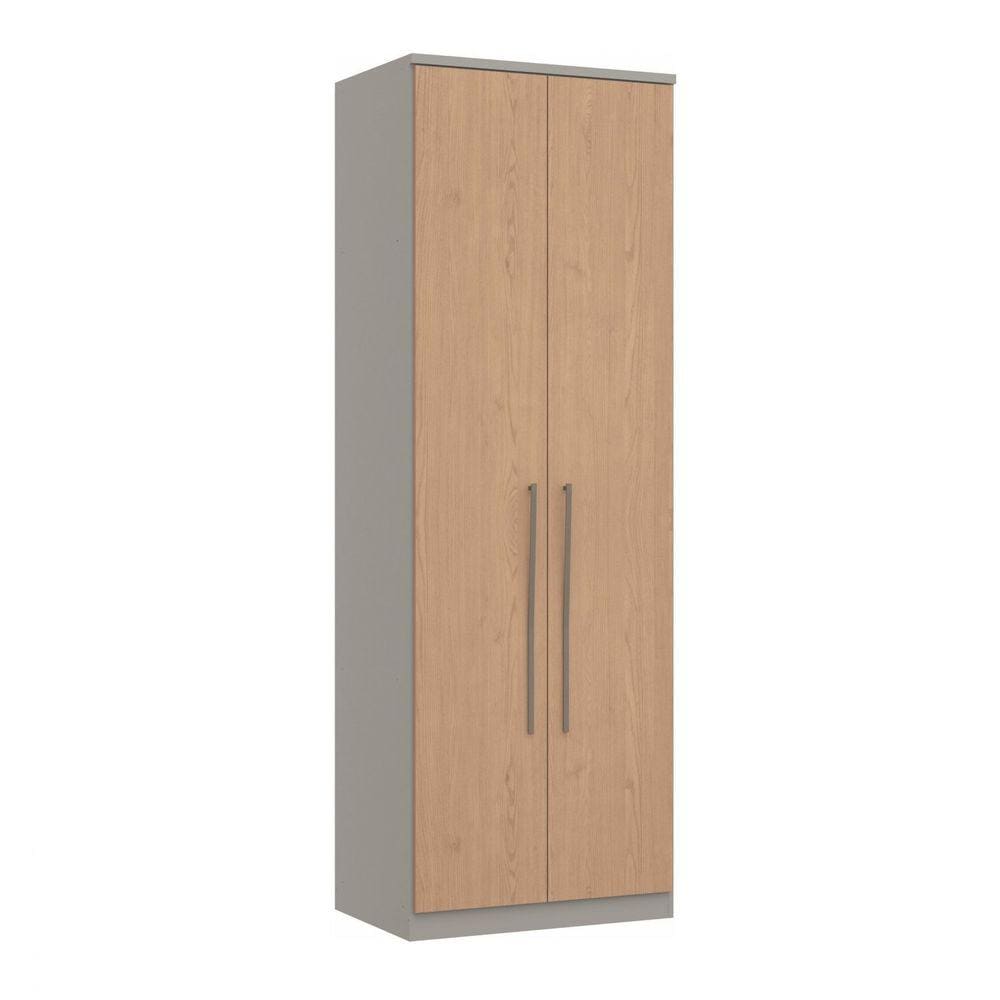 Módulo de Guarda Roupa 2 Portas 2 Gavetas Elegance Móveis Castro Níquel/Angelin