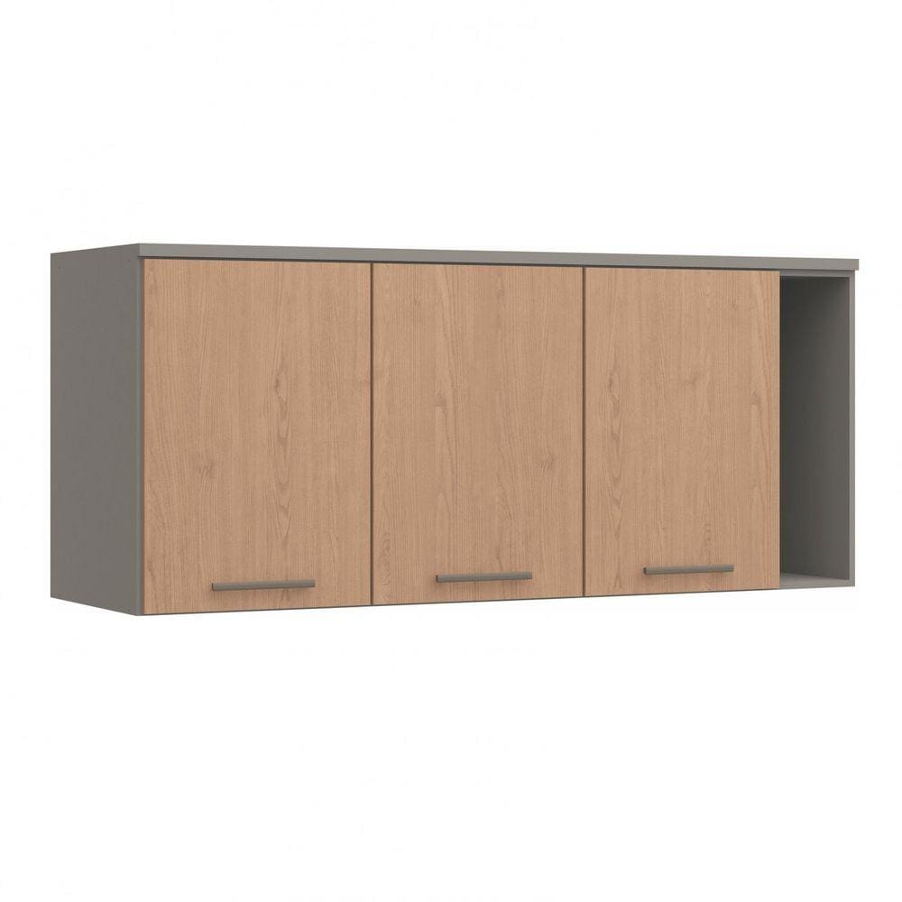 Ponte Modulada Queen 3 Portas Elegance Móveis Castro Níquel/Angelin