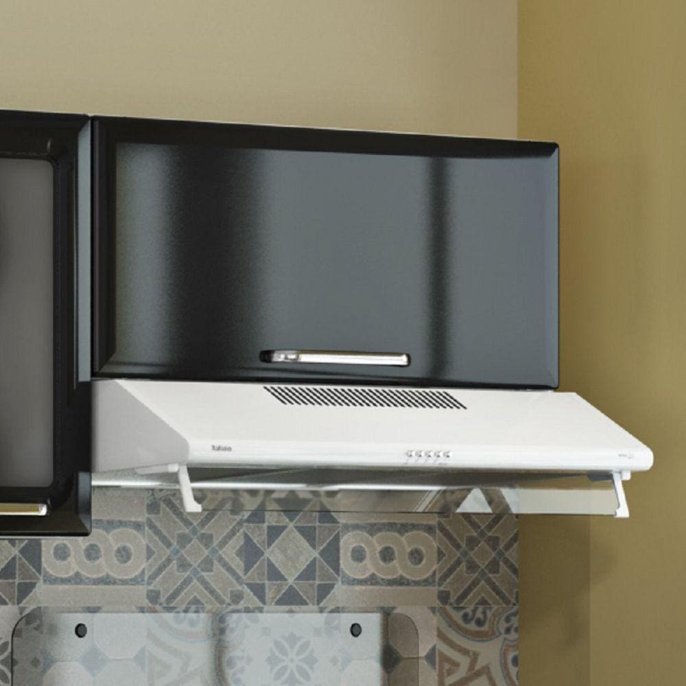 Armário Aéreo em Aço Horizontal 1 Porta Basculante IPH-80 Tarsila Itatiaia Preto/Branco