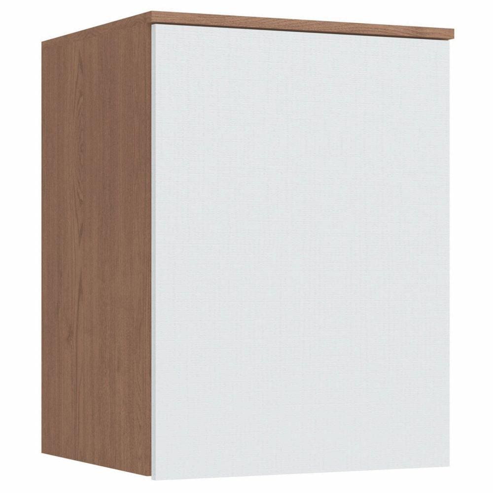 Módulo Aéreo 1 Porta Requinte+ Móveis Castro Macadâmia/Branco Line