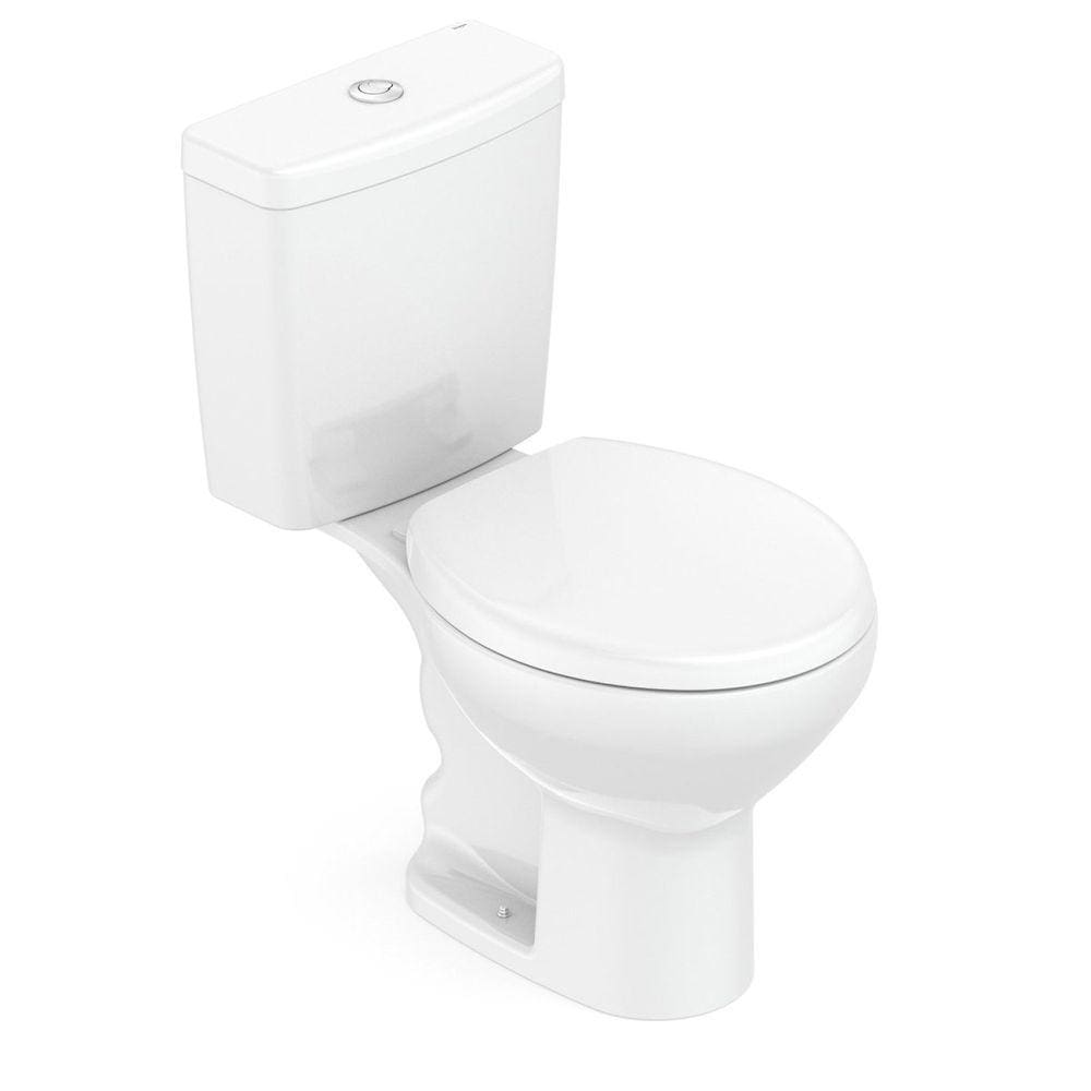 Kit Vaso Sanitário com Caixa Acoplada e Assento Soft Close Flamingo Incepa Branco Brilhante
