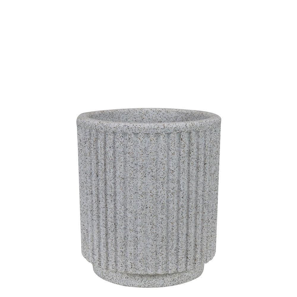 Vaso Sp27 Cilindro 20 X 23 Cm Cor 52 - Branco Artstone