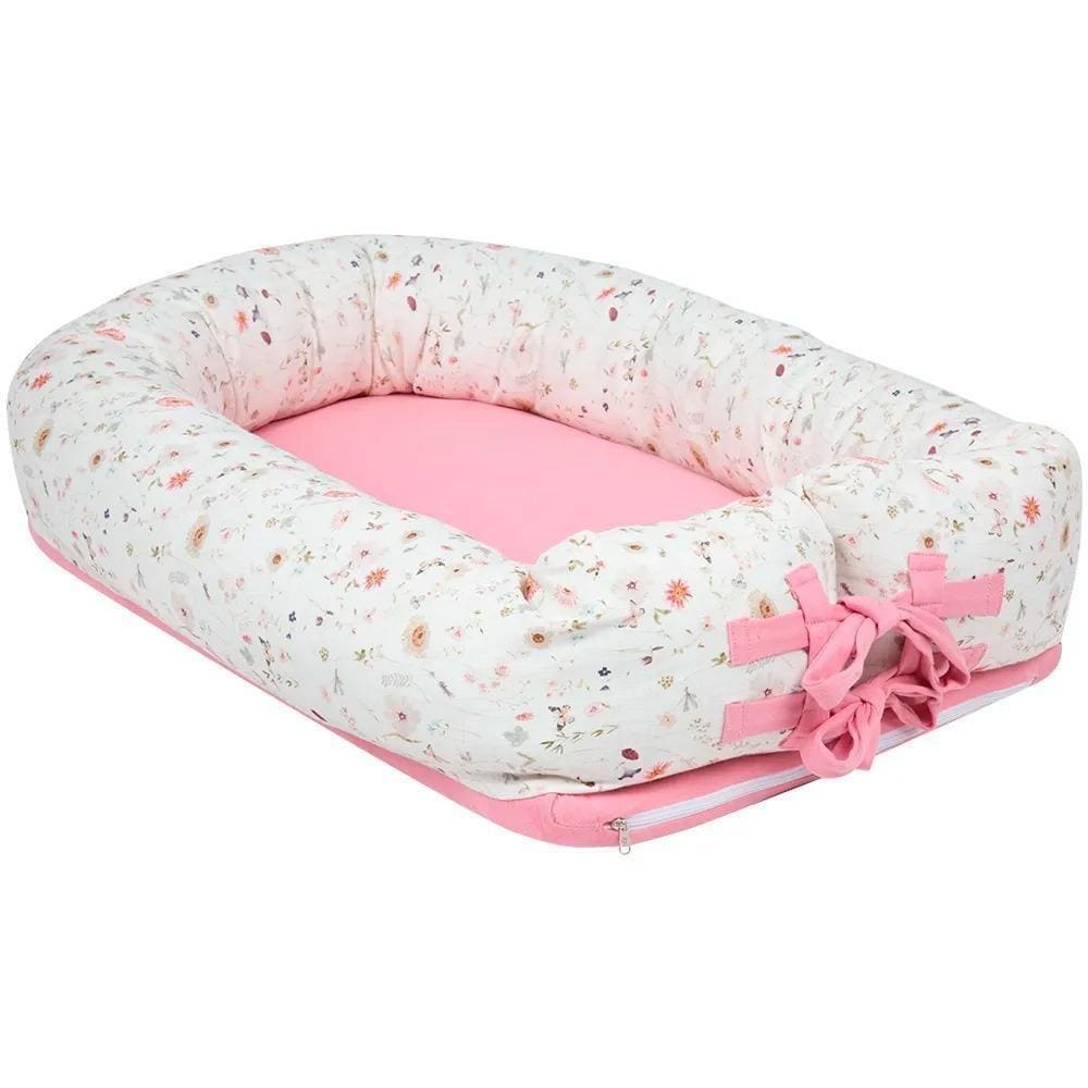 Ninho Redutor De Berço Hug Blossom Rosa Blush