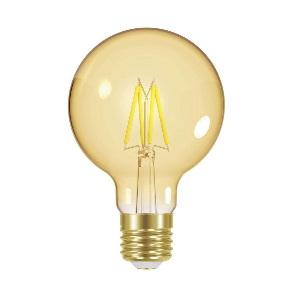 Lâmpada LED Bulbo Vintage Filamento Dimerizavel G80 Taschibra 220V Âmbar 3000K Luz Amarela