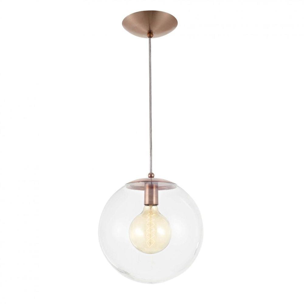 Pendente em Vidro Esfera 20cm Madelustre Cristal