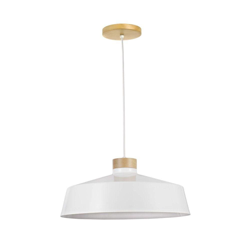 Pendente Industrial Alumínio 45,5cm Vibrance Madelustre Branco