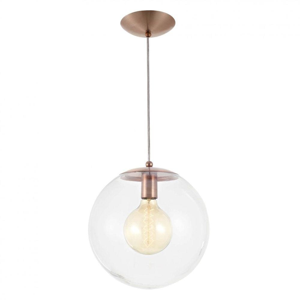 Pendente em Vidro Esfera 30cm Madelustre Cristal