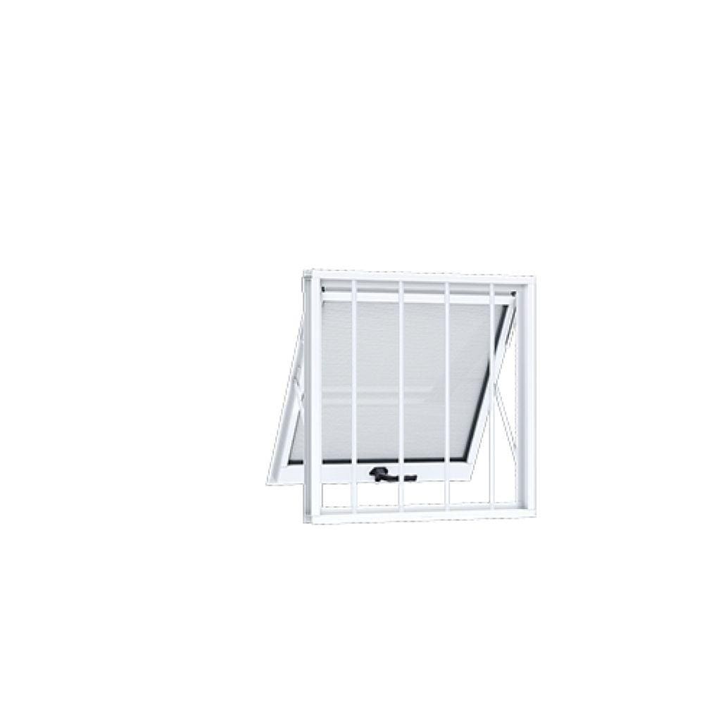Janela Maxim-Ar com Grade Alumínio 60cmx80cm Riobras Branco
