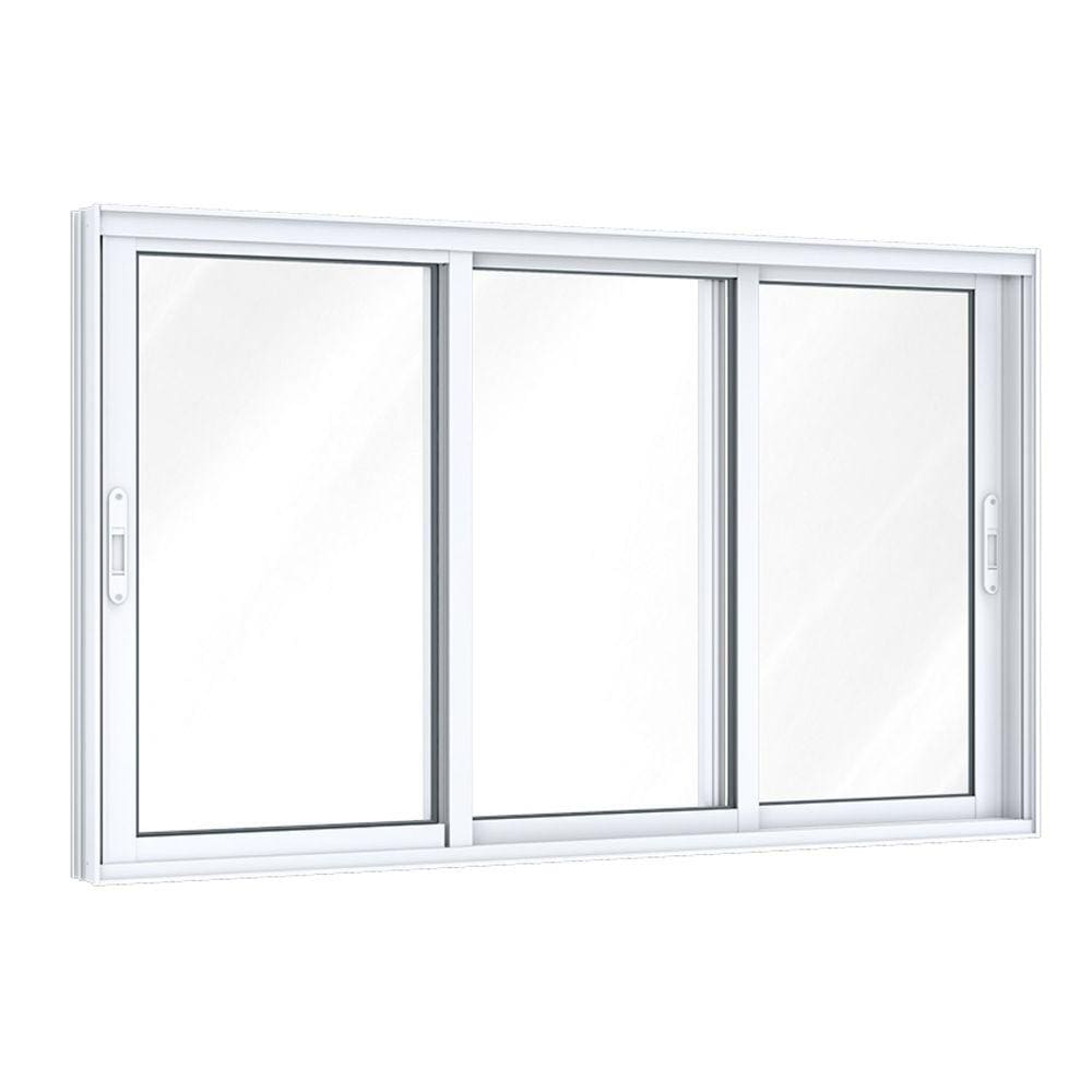 Janela de Alumínio de Correr 120x200cm 3 Folhas Móveis com Vidro Lucasa Eccellente Branco