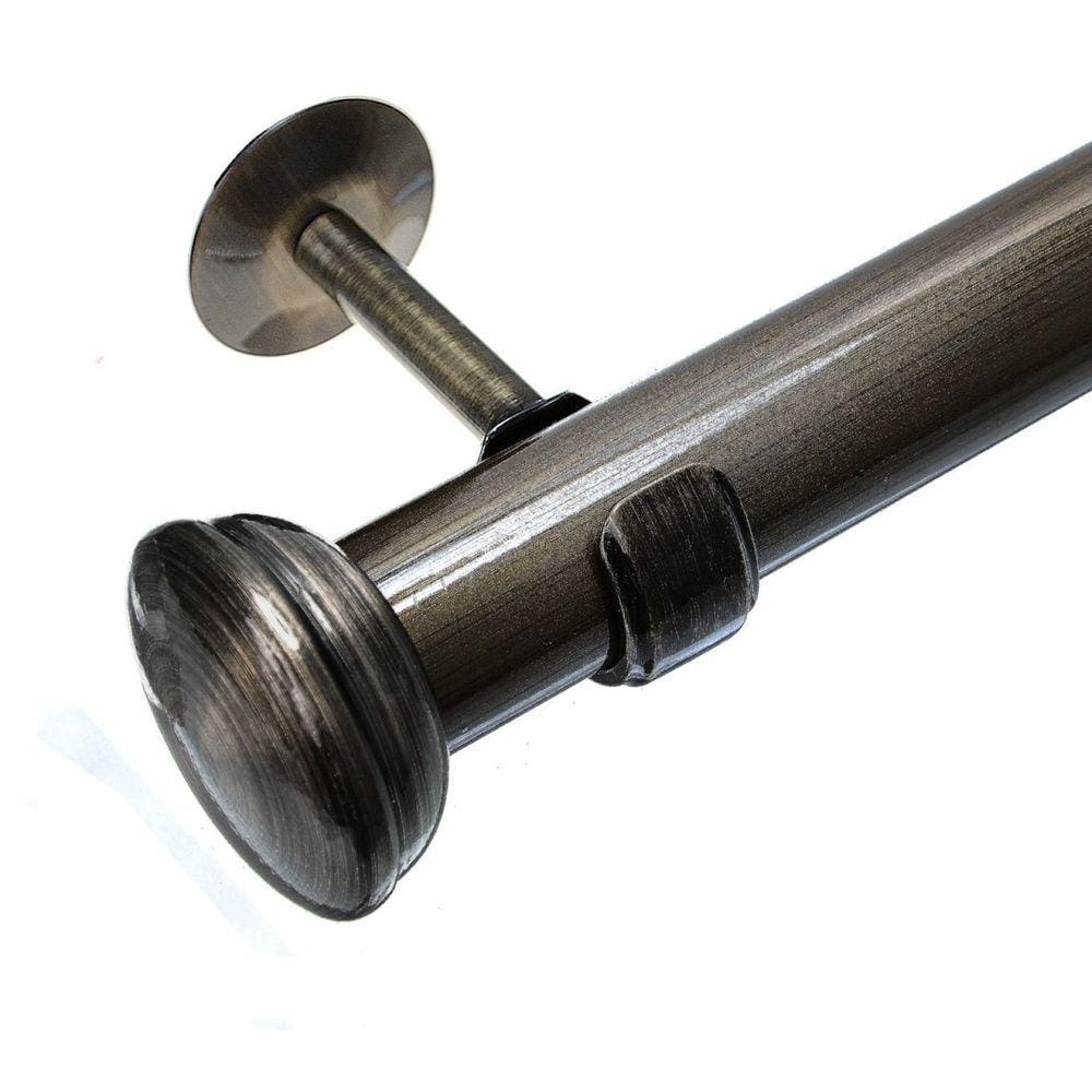 Kit Varão de Cortina 28mm 3m Ponteira Meia Lua Couselo Ouro Velho