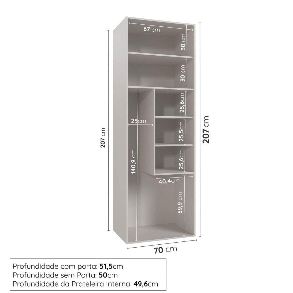 Armário Multiuso 2 Portas 70cm sem Rodapé Ipanema | Extra