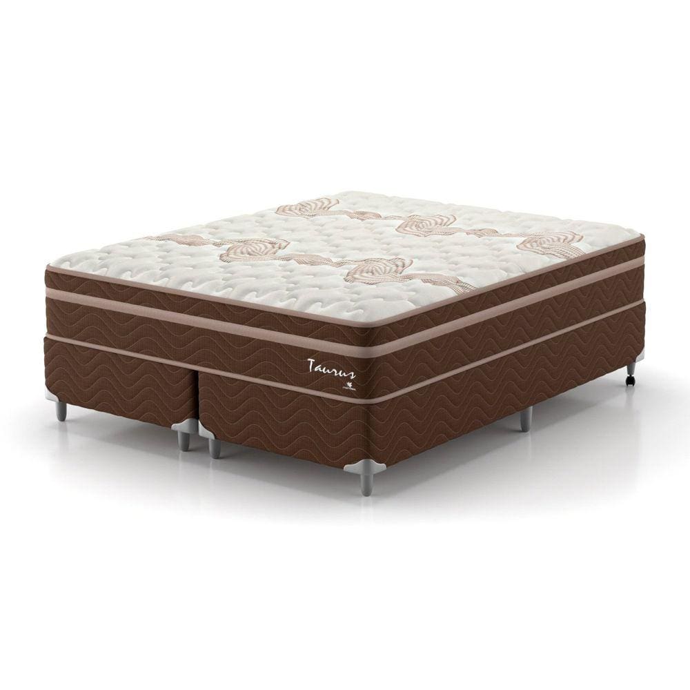 Conjunto Cama Queen Montreal Taurus 1,58x1,98x0,67 Marrom