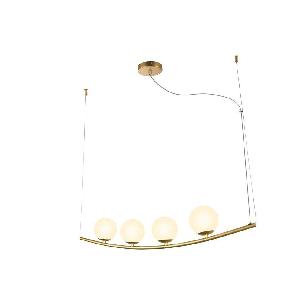 Pendente Bivolt Oscar Bella Iluminação Dourado/Branco