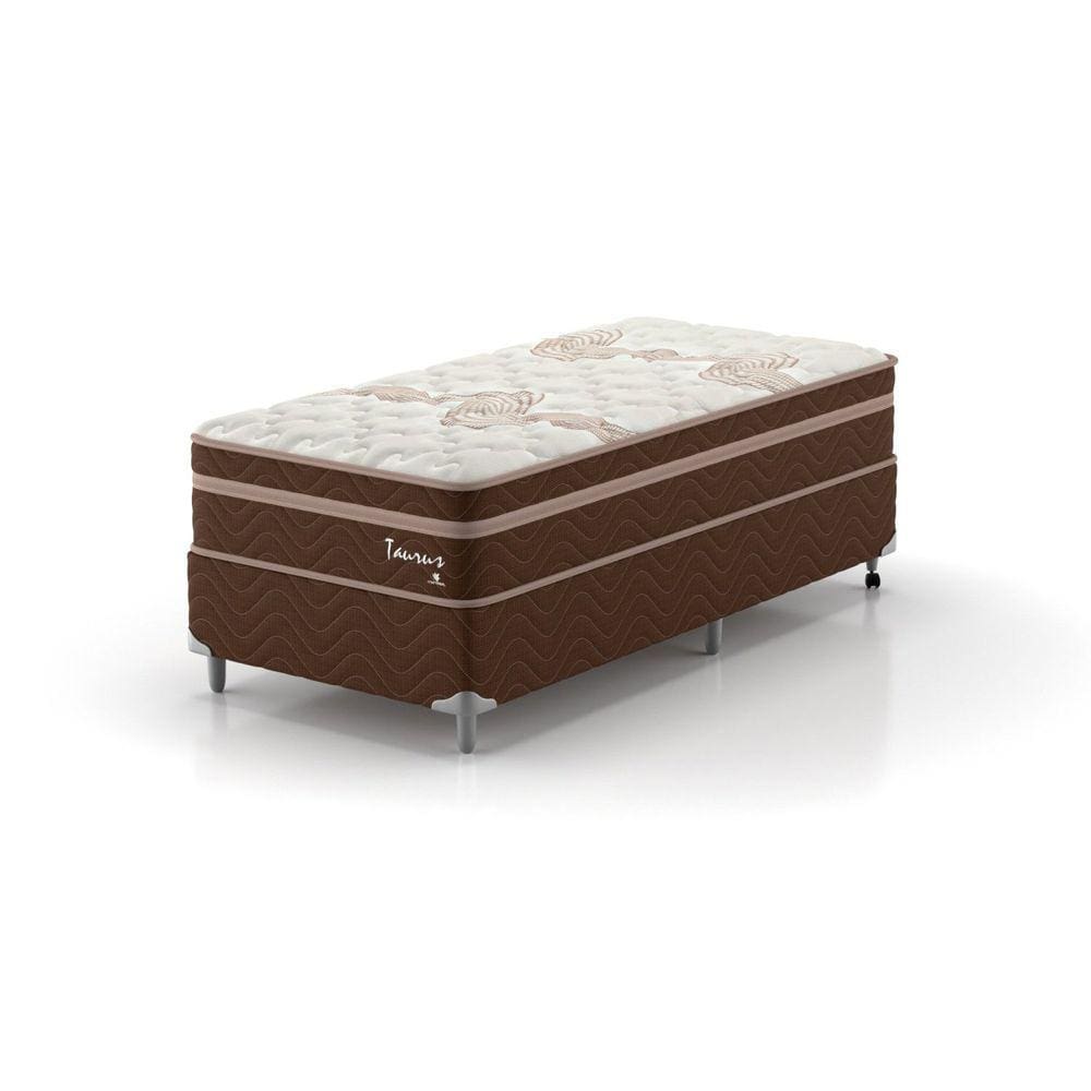 Conjunto Cama Solteiro Montreal 0,88x1,88x0,67 Taurus Marrom