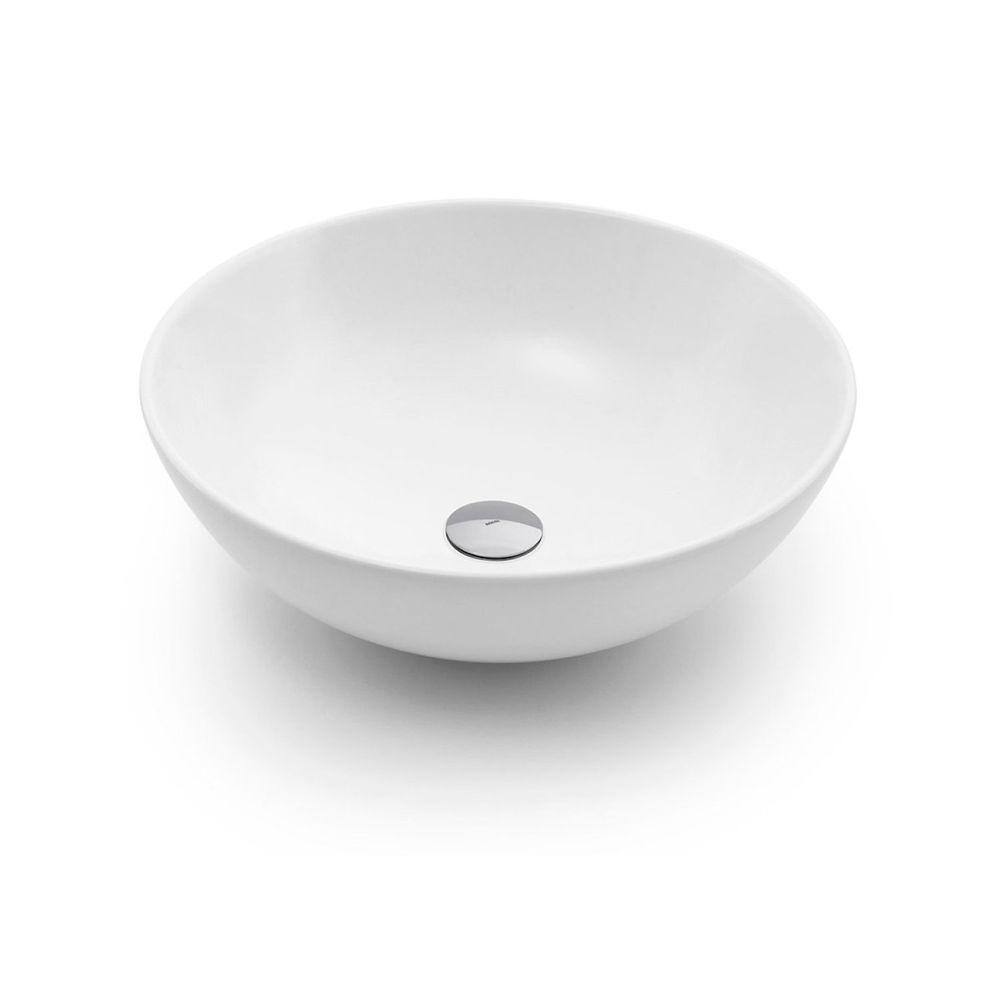 Cuba de apoio redonda 40cmx15cm Luxo Docol Branco