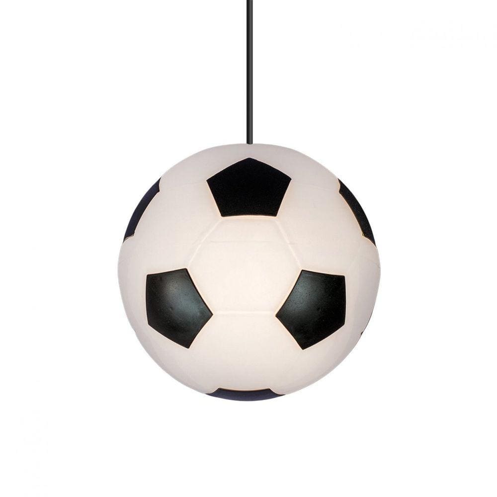 Luminária Pendente Decorativa Bola Branco e Preto