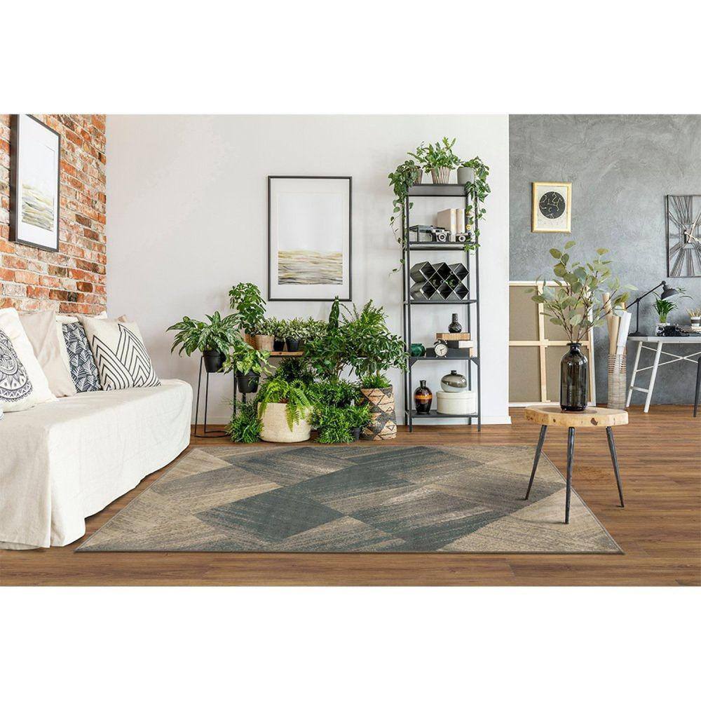 Tapete 150x200cm Capri Tapetes São Carlos Bege/Verde