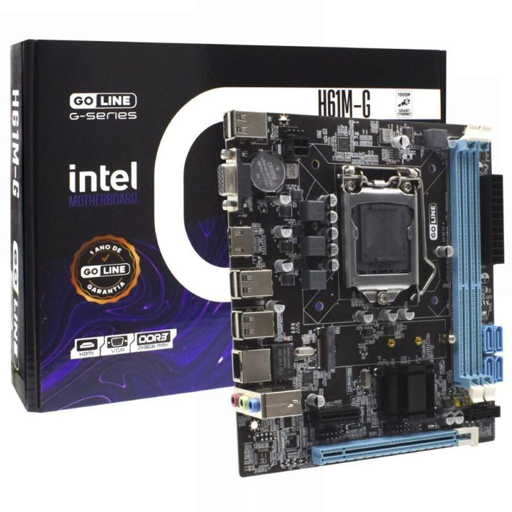 Placa Mae 1155 Goline Gl H61m G Ddr3 D Sub Hdmi