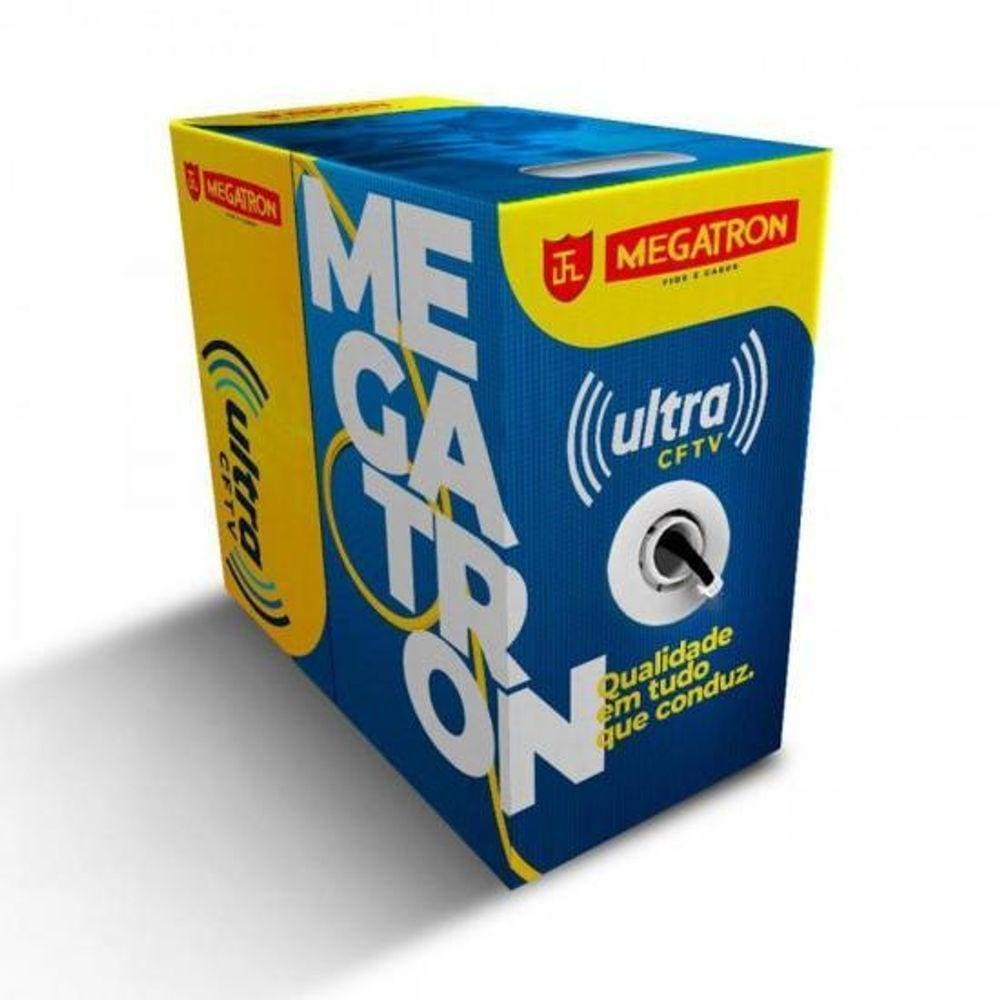 Cabo Ultra Cftv 4px24 Awg Preto Megatron - Cx - 300 [f002]