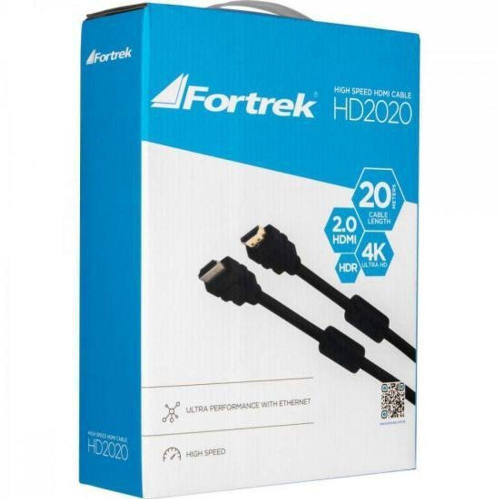Cabo Hdmi 2.0 4k 20 Metros Hd2020 Fortrek [f002]