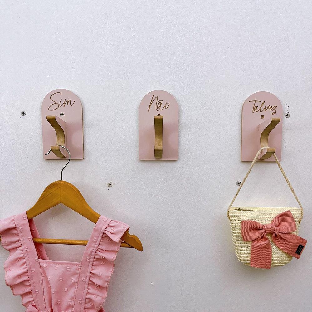 6 Ganchos infantil Provador de loja roupas boho capela arco