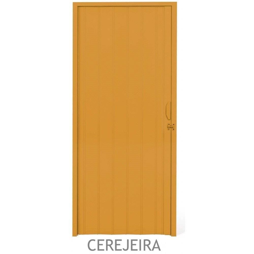 Porta Sanfonada PVC Plastilit 0,80x2,10m Cereja