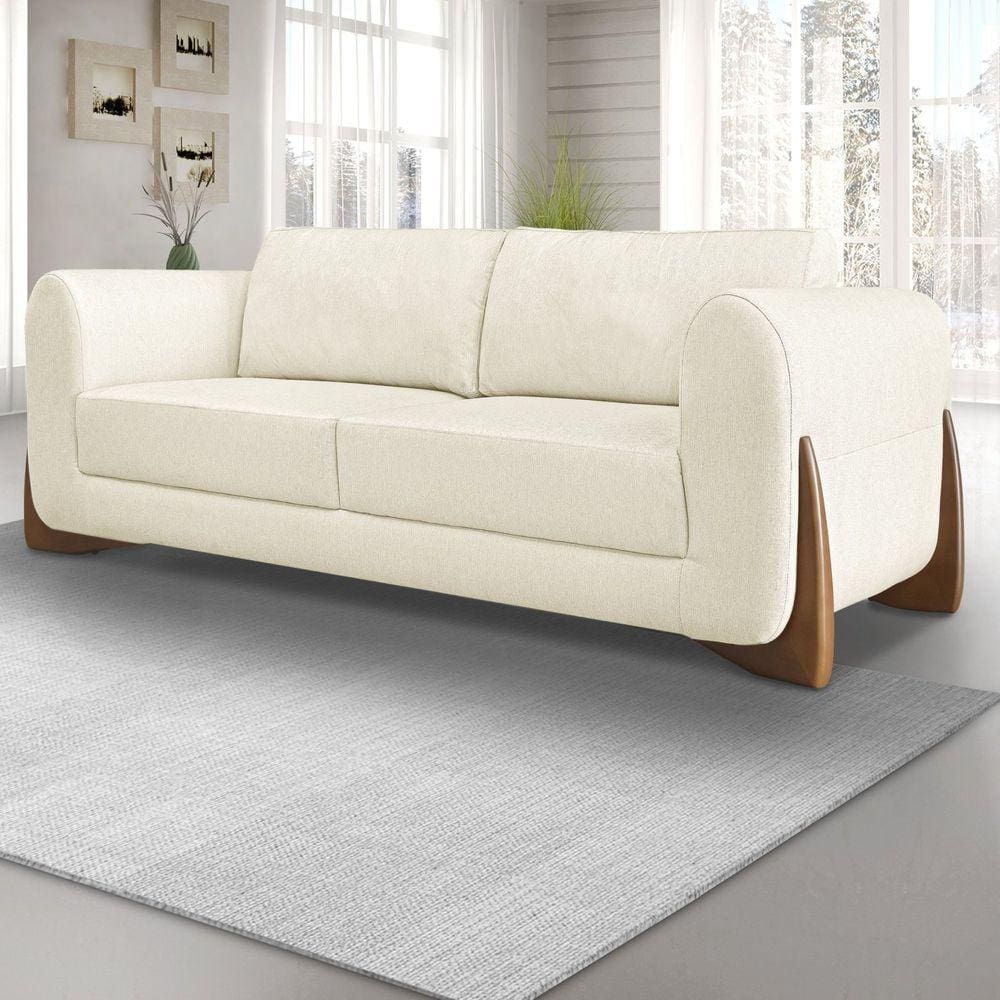 Sofá 2 Lugares 180cm Linho Djon Spezzia Decor Marroml