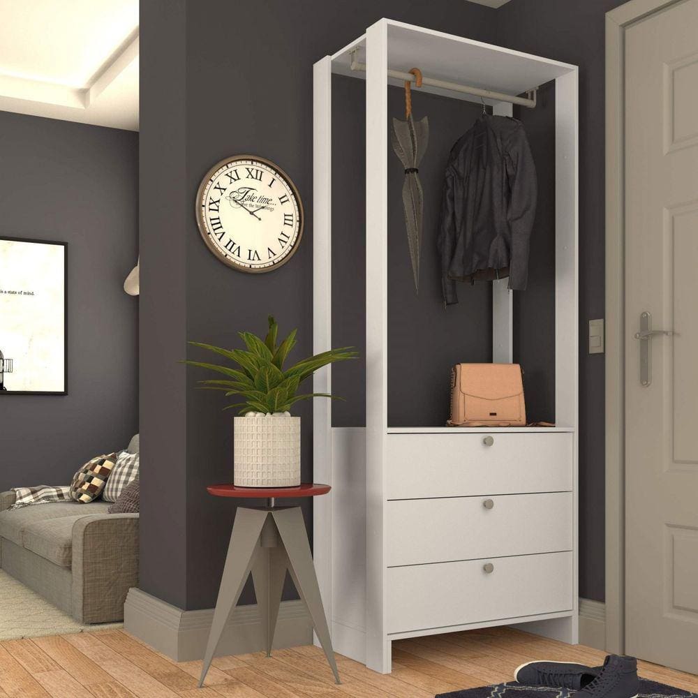 Módulo Closet 1 Cabideiro 3 Gavetas Yes Nova Mobile