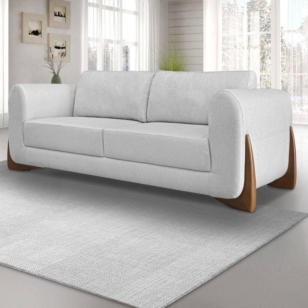 Sofá 3 Lugares 230cm Linho Djon Spezzia Decor Grigio