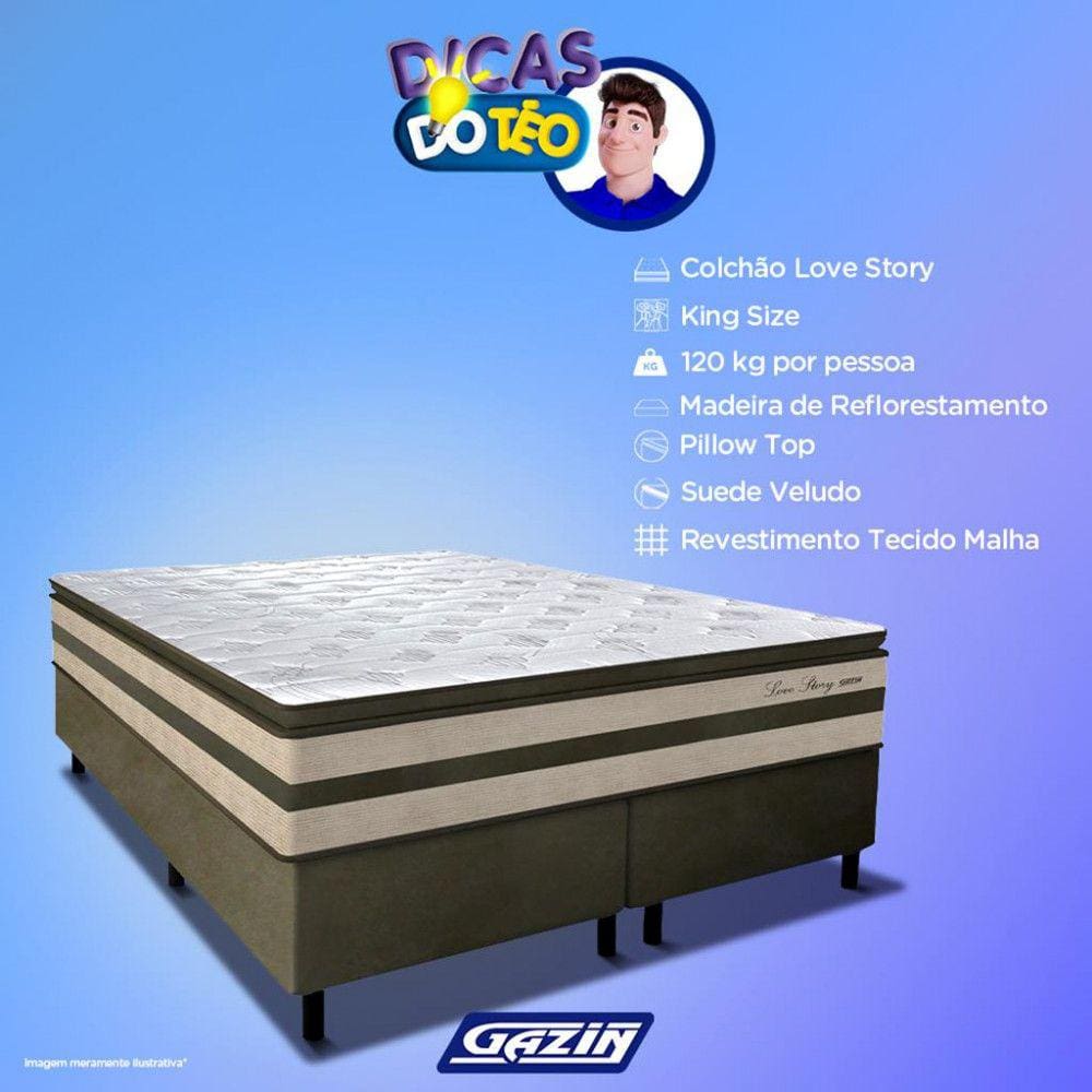 Cama Box King 193cm Molas Ensacadas | Extra