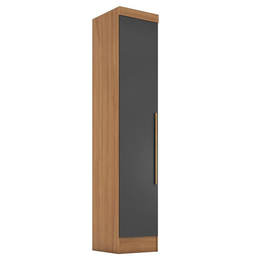 Módulo Guarda-Roupa Smart 1 Porta Cinamomo/Cinza