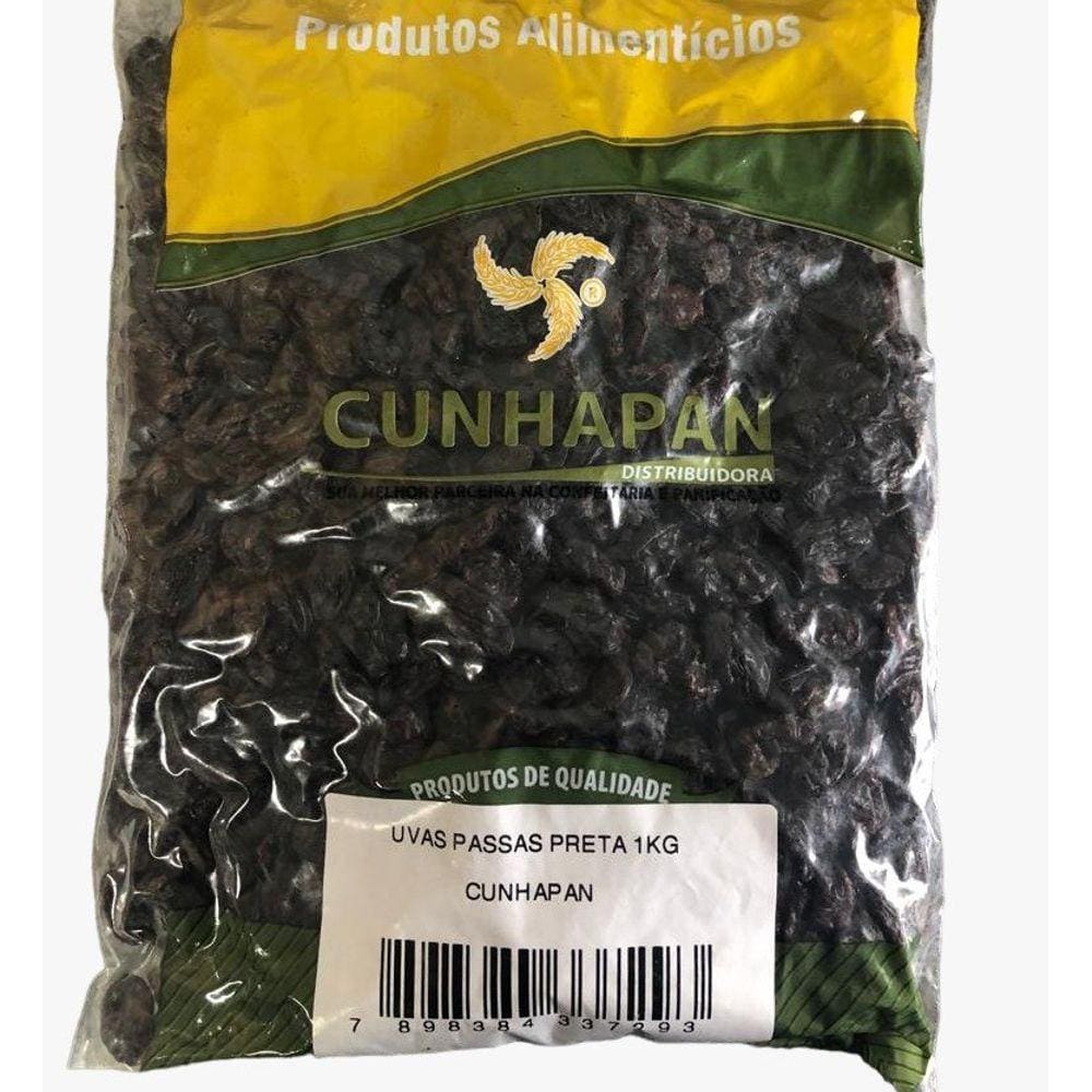 Uva Passas Preta 1kg - Cunhapan