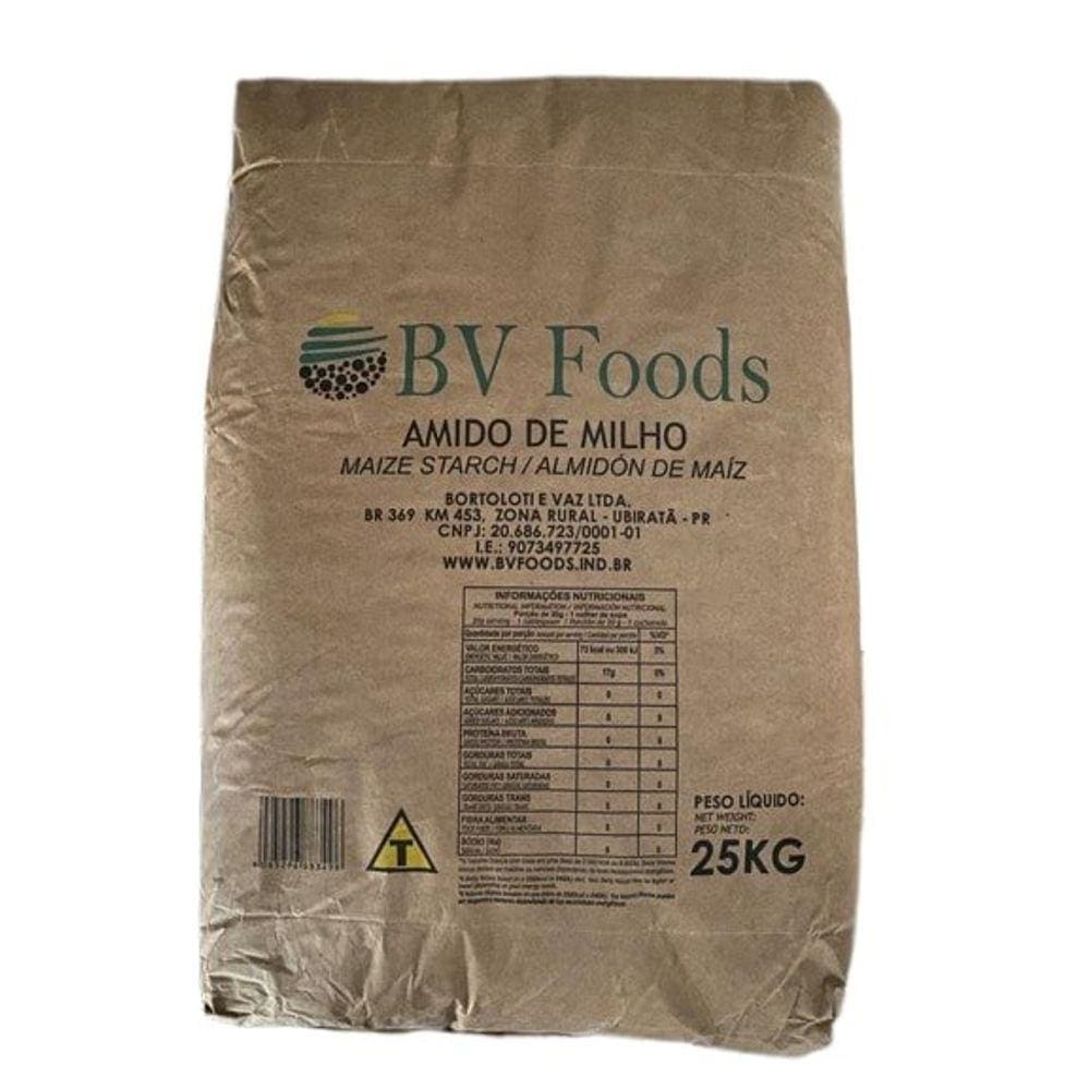 Amido de Milho 25kg - Bv Foods