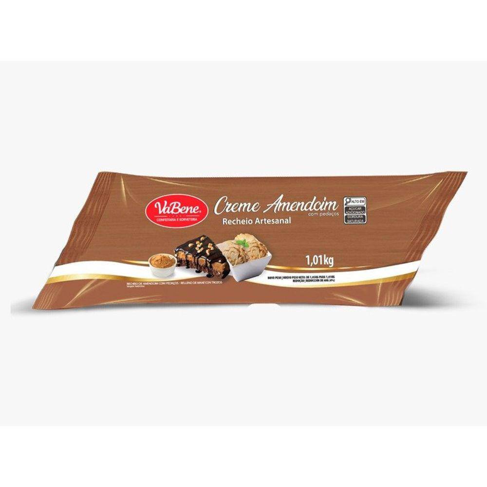 Recheio Artesanal Creme Amendoim 1,01kg - Vabene
