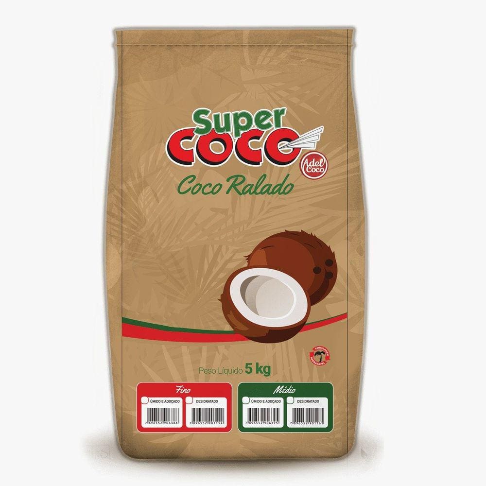 Coco Ralado Médio 5kg - Supercoco
