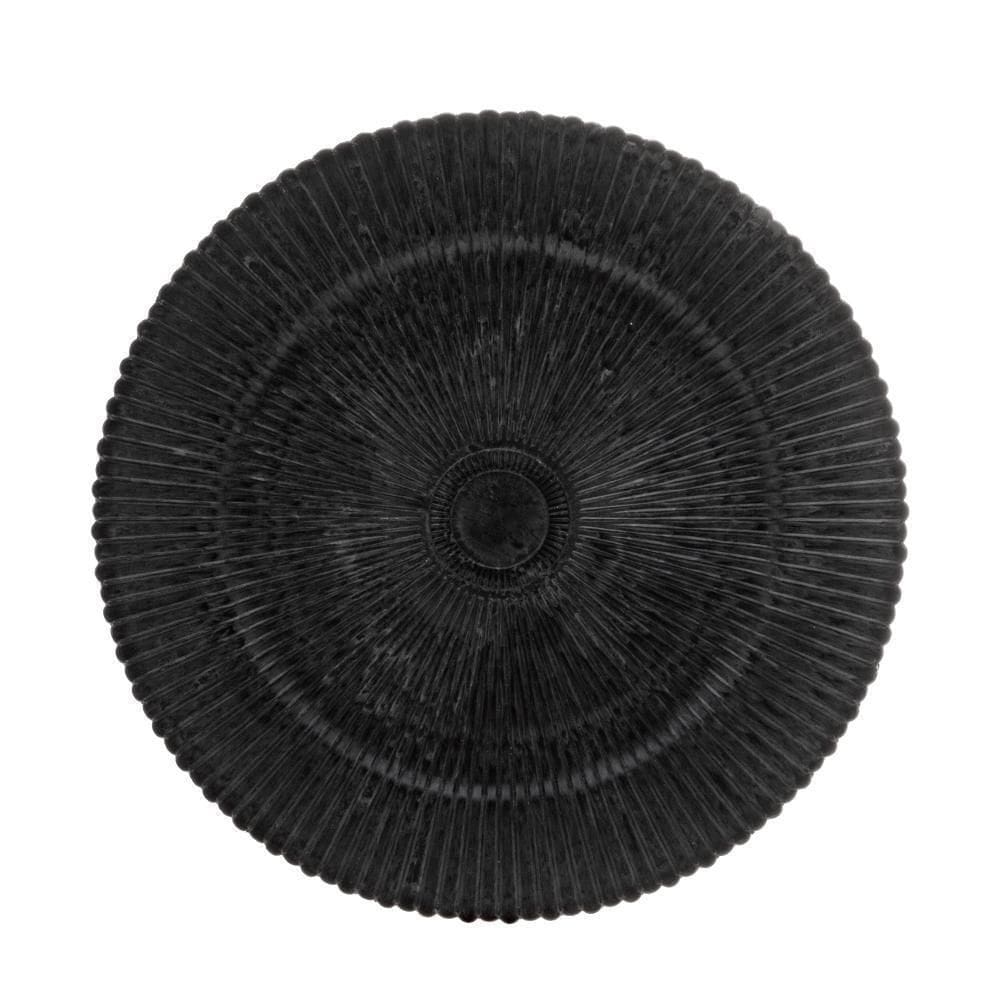 Sousplat Lyor Preto De Plástico 33Cm