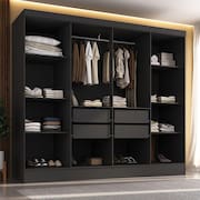 Closet Casal 4 Gavetas Jatobá Yescasa Preto