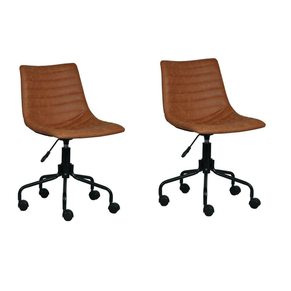 Conjunto 2 Cadeiras Office Florença Rivatti Caramelo