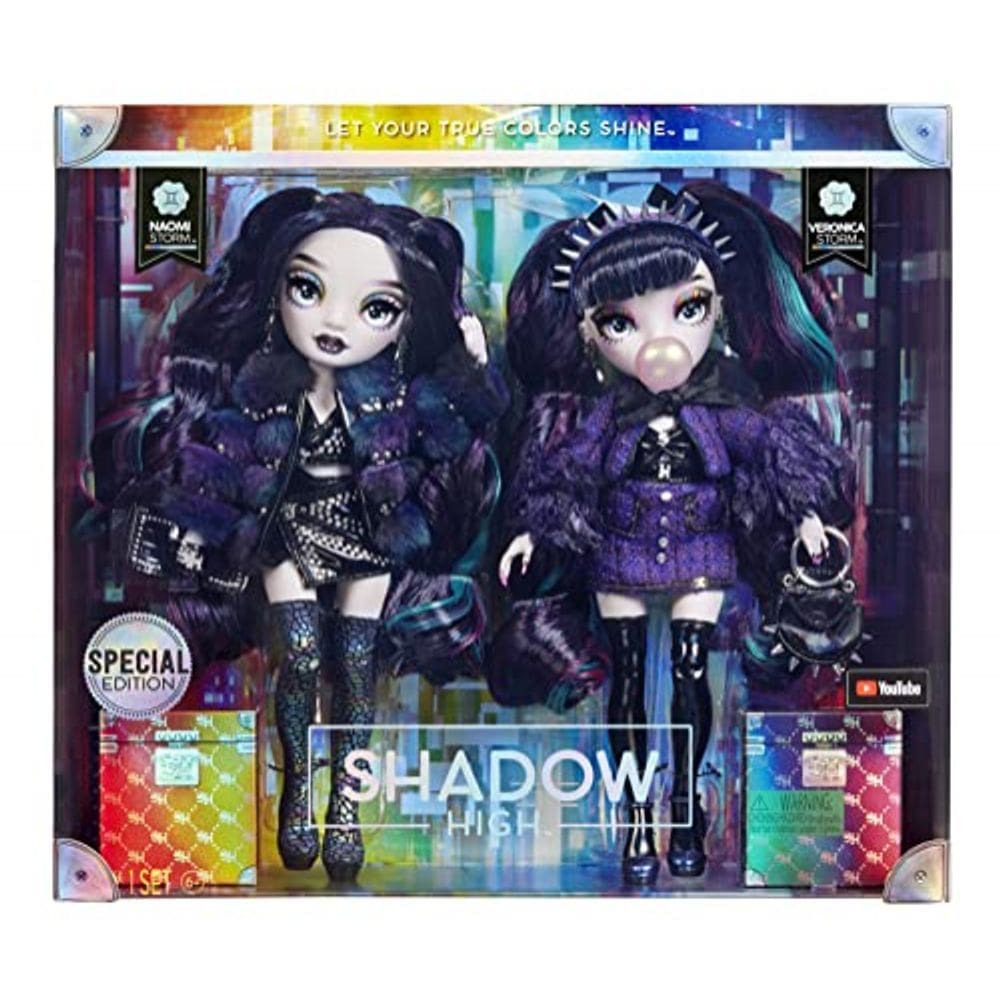 Rainbow High Shadow High Edição Especial Gêmeas - Pacote com 2 Bonecas de Moda